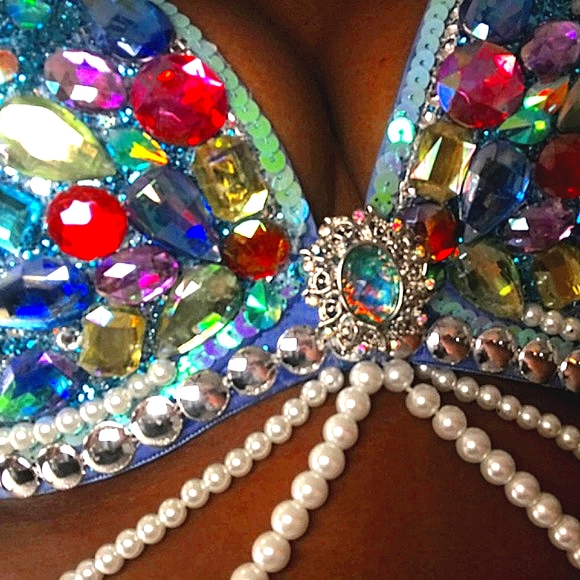 🍭JJ's EYE  CANDY MERMAID RAVE/FESTIVAL BRA😍 - Picture 4 of 8